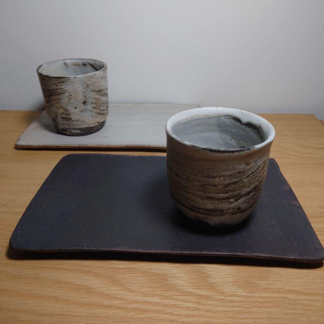 遠藤素子湯呑みと長皿