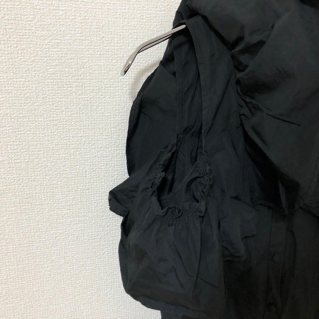 美品 【XL】フレイアイディー ラッフルフリル襟付きブラウス ボリューム