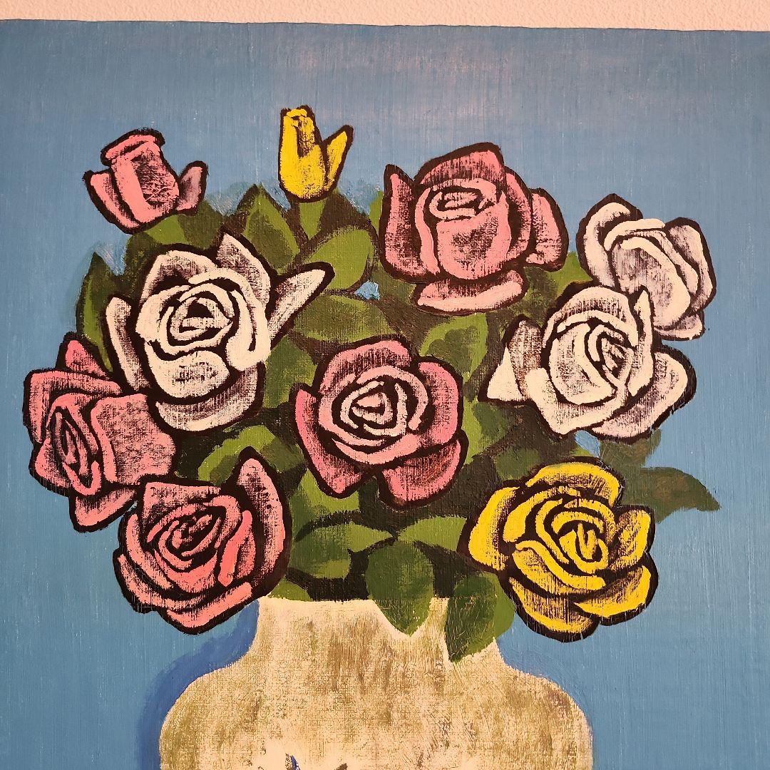 2025年のクリスマスの特別な衣装 田渕眞兒 油絵 No.26 花 薔薇シリーズ 油彩 絵画