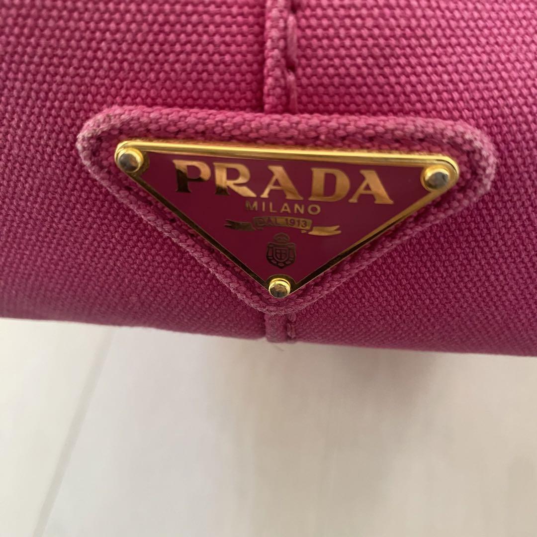PRADA ピンク カナパ PRADA ピンク カナパ 大 - メルカリ