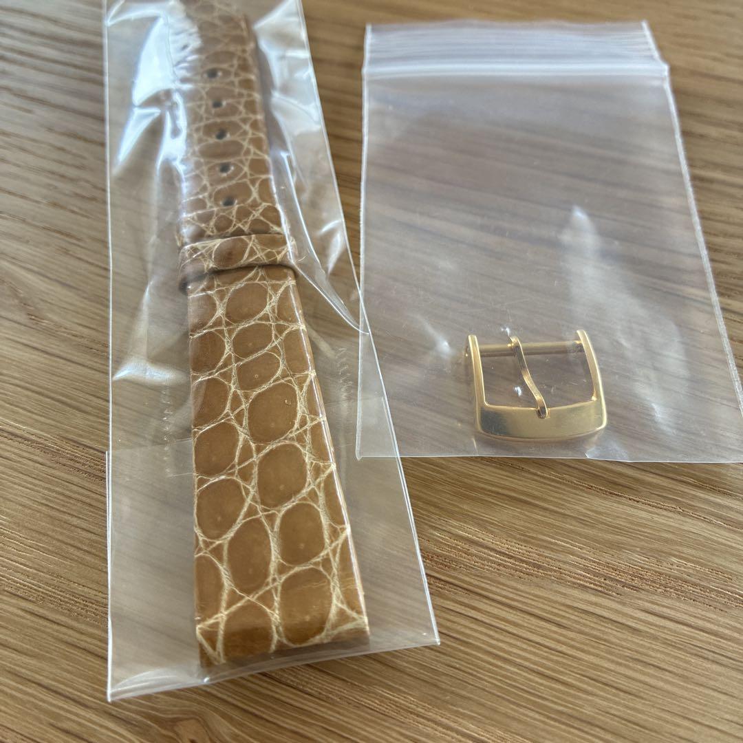 クロコダイルレザー 時計バンド ライトブラウン　新品　ラグ幅18mm