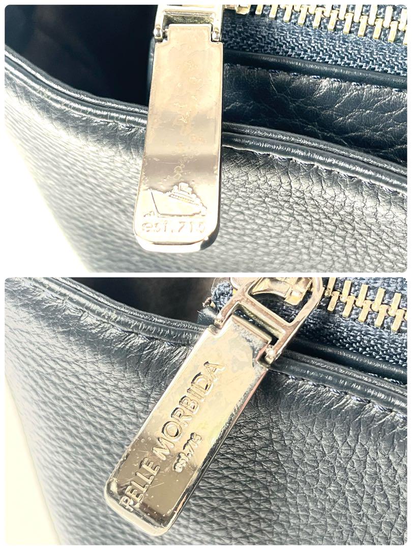 ペッレモルビダ メイデンボヤージュ シュリンクレザー　ネイビー　シボ革　高級