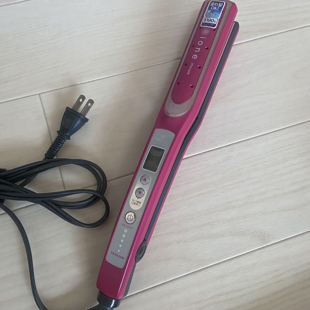 【ジャンク品】TESCOMストレートアイロン(ピンク)