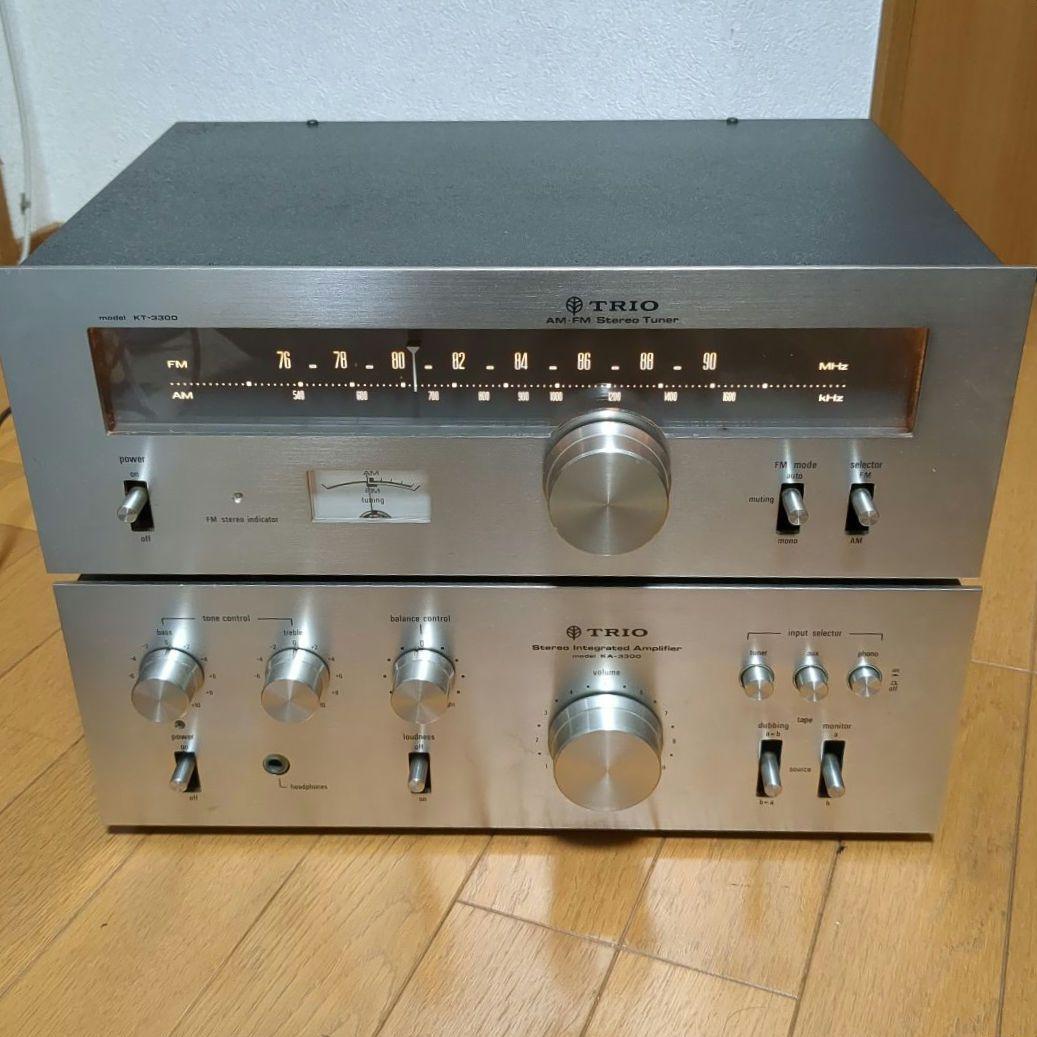 レトロオーディオ トリオ KA-3300アンプ KT-3300チューナーセット トリオ]ステレオチューナー&アンプ KA-3300&KT-3300 セット