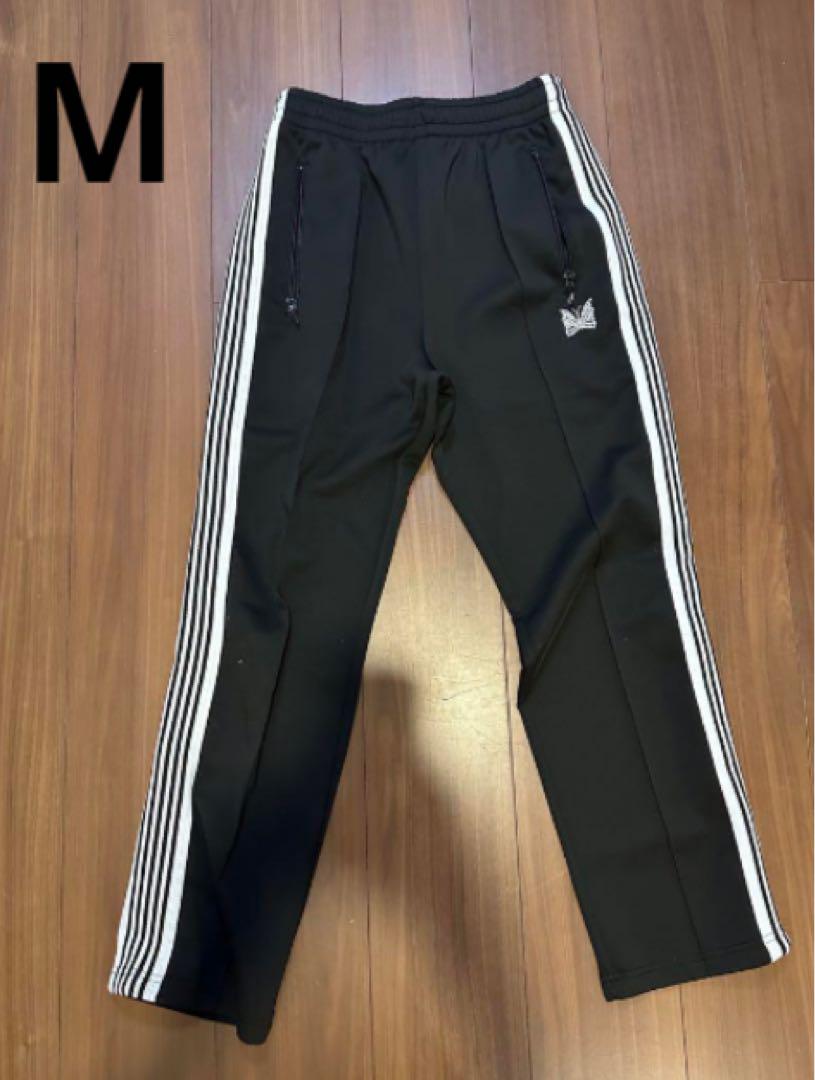 【気質アップ】 Needles トラックパンツ ブラック ホワイト M 02サイズ○176 パンツ