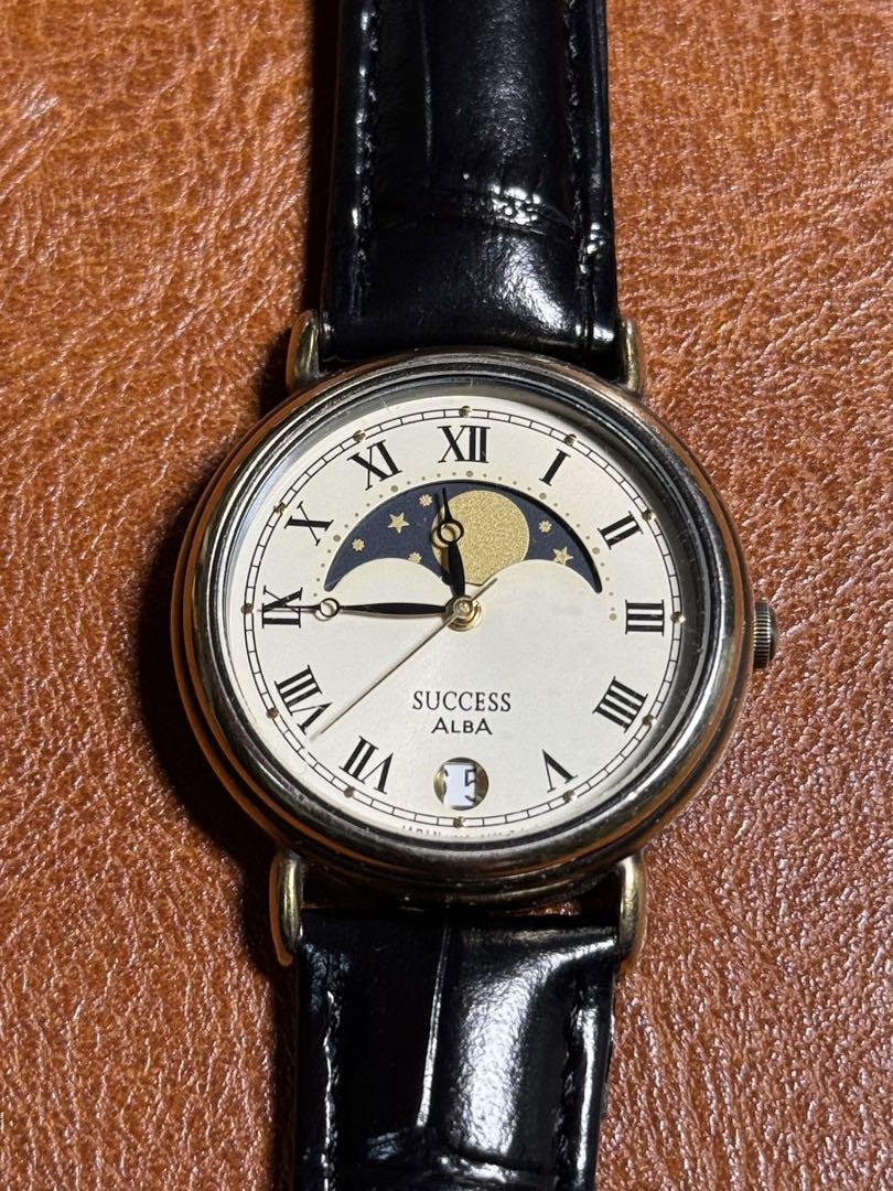 A164希少 稼動品 SEIKO ALBA ムーンフェイズ　90年代ヴィンテージ