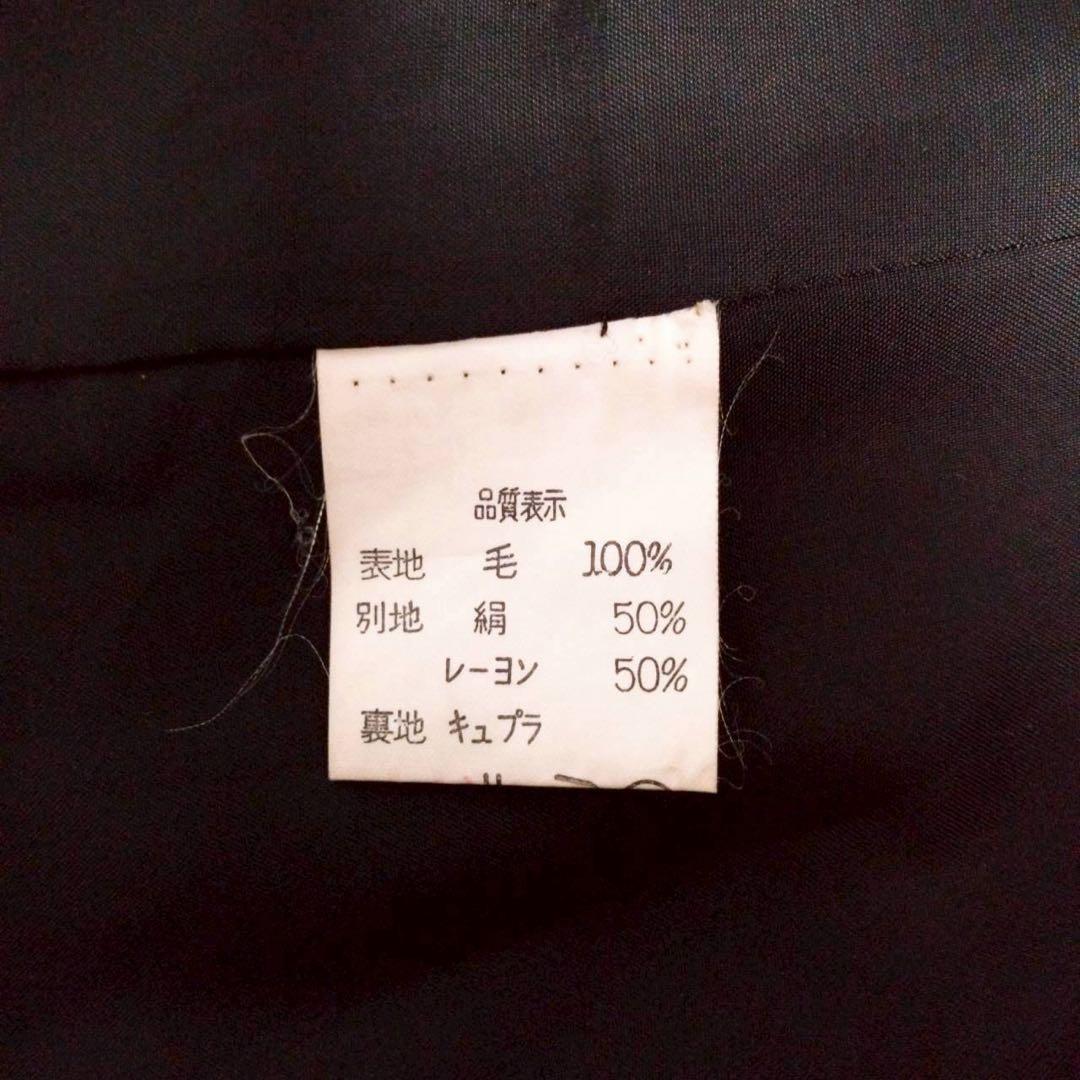 ルイフェロー 高級ウール ショートコート 黒 金ボタン 上品 Lサイズ