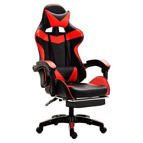 【新品未使用・保証付き】ゲーミングチェア☆赤/オフィス/デスク/レッド/黒