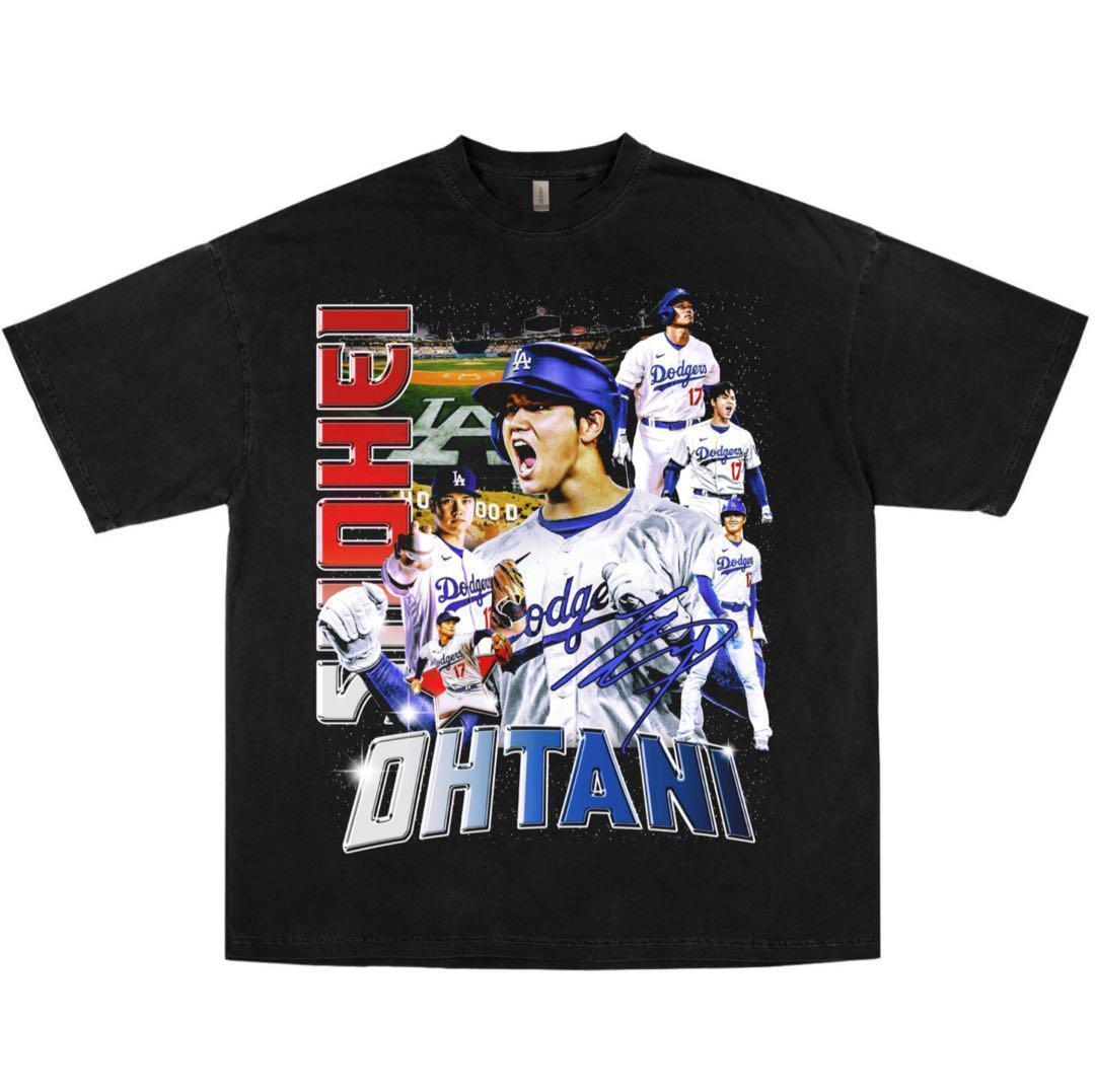 大谷翔平 Dodgers ドジャース Tシャツ ブラック..,/