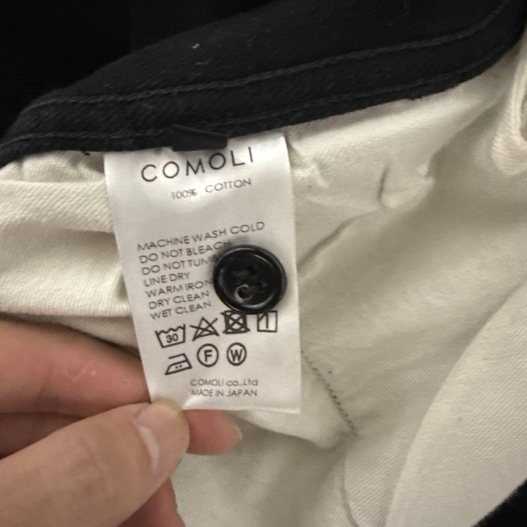 COMOLI ベルデットデニムパンツ 綿100%