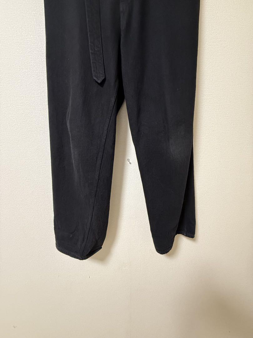 COMOLI ベルデットデニムパンツ 綿100%