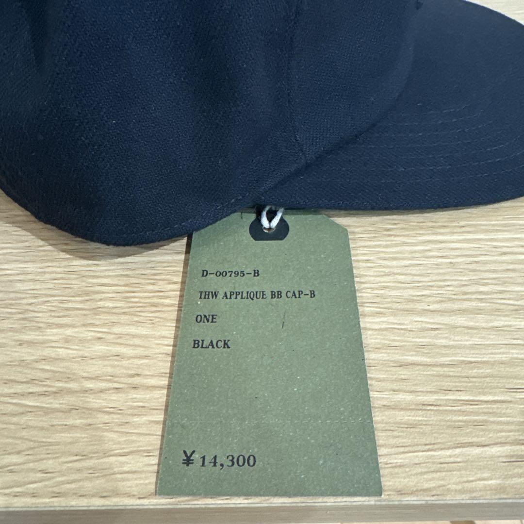 THW APPLIQUÉ BB CAP ブラック　サイズフリー