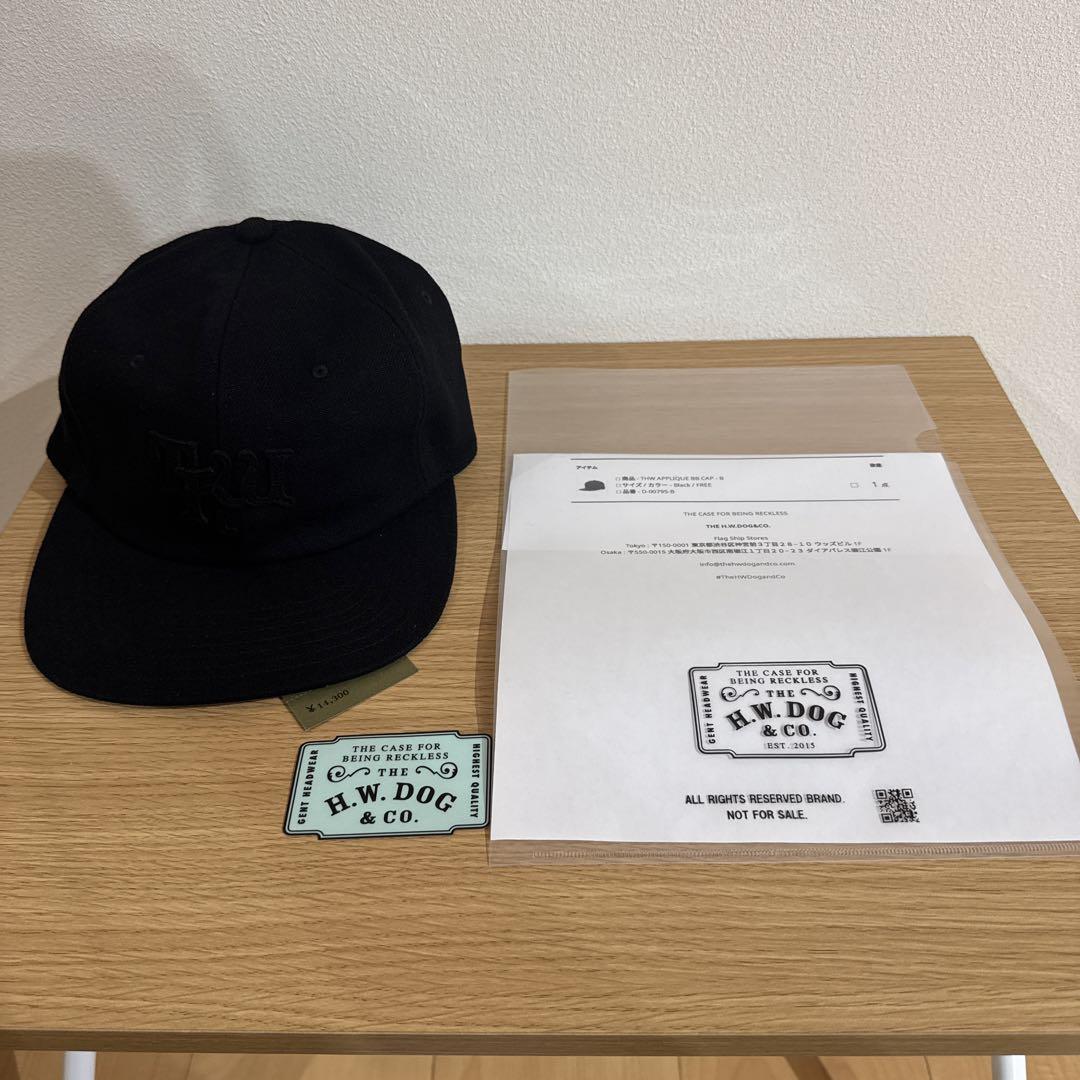 THW APPLIQUÉ BB CAP ブラック　サイズフリー
