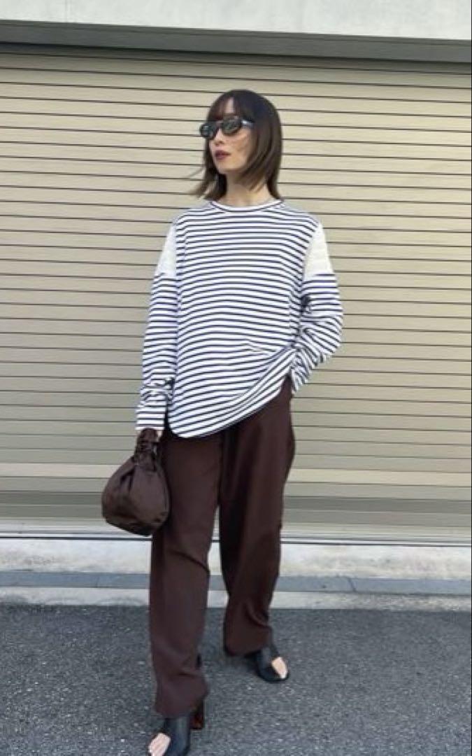 MEER. MAT SATIN RELAX PANTS /BRN