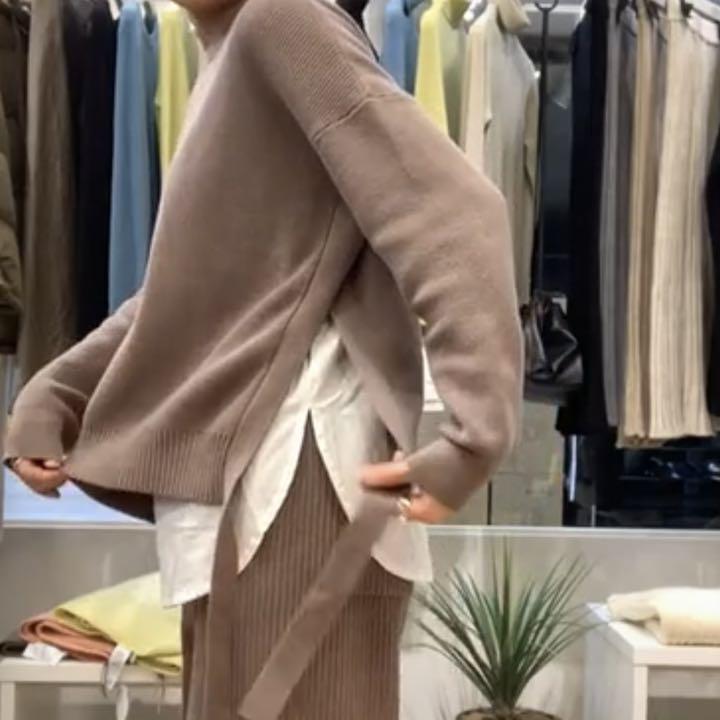 お得なセール情報 Siro コットンリブパンツ インナーセットドッキングニットプル トップス