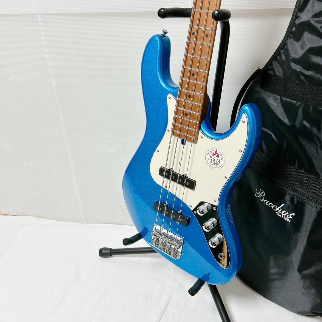 極美品 Bacchus バッカス Jazz Bass ジャズベ メタリックブルー
