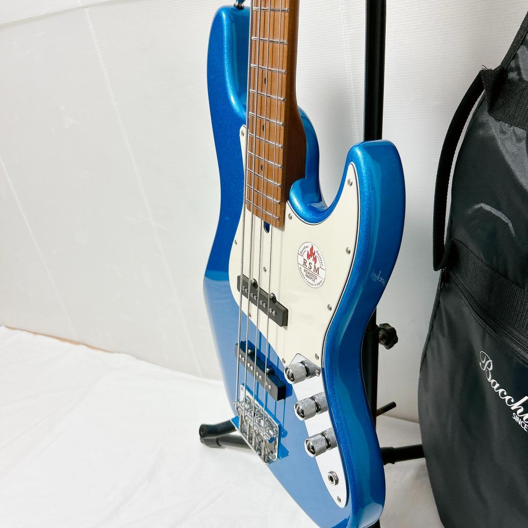 極美品 Bacchus バッカス Jazz Bass ジャズベ メタリックブルー