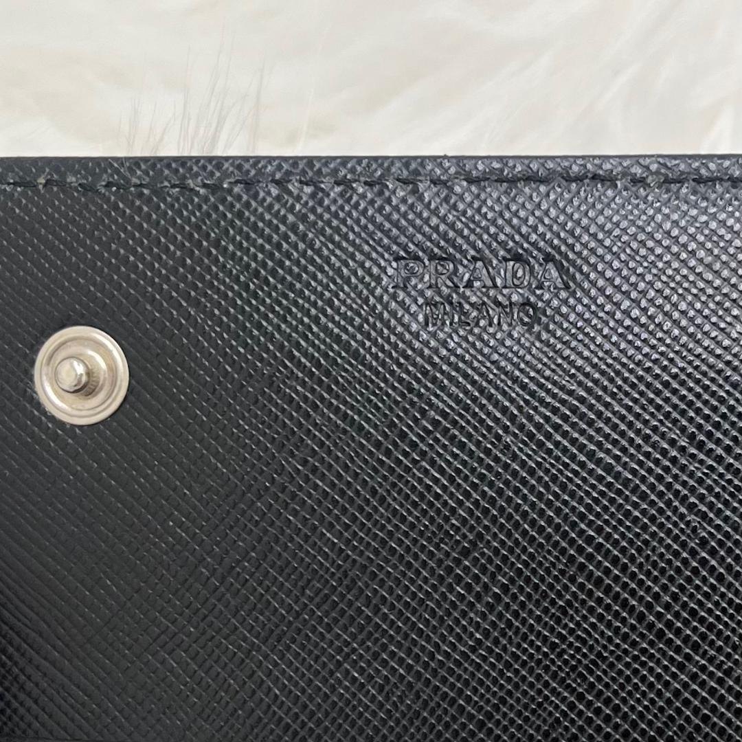 極美品✨PRADA プラダ　長財布　ナイロン　三角プレート　トライアングル　黒