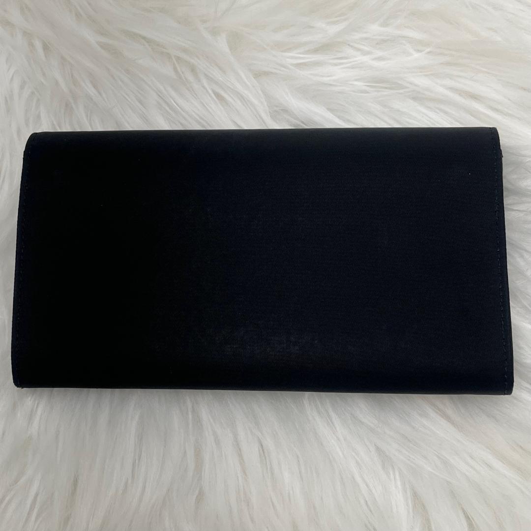 極美品✨PRADA プラダ　長財布　ナイロン　三角プレート　トライアングル　黒