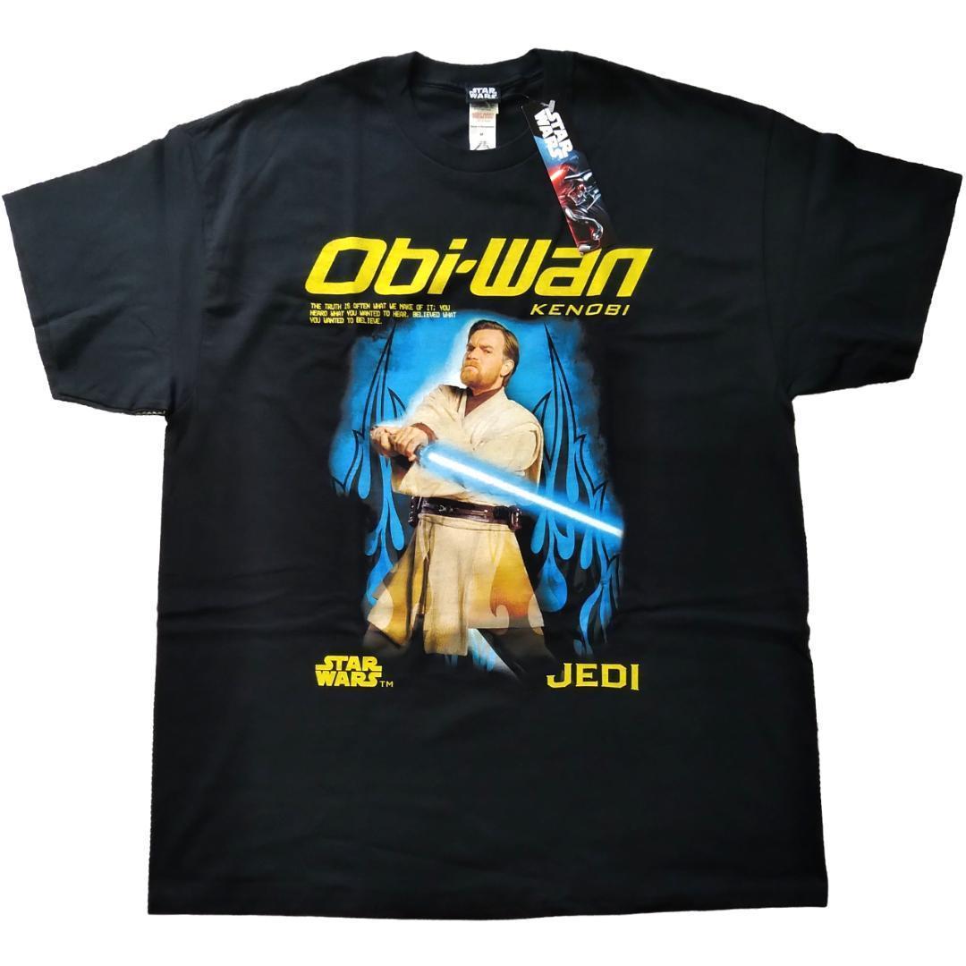 スターウォーズ Tシャツ M 実寸はXLくらい 黒 オビ=ワン