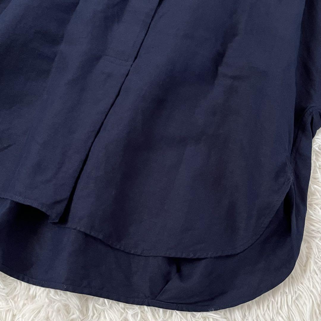 美品✨24SS ジャーナルスタンダード　リネンブレンドスキッパーシャツ　ネイビー 美品✨24SS ジャーナルスタンダード リネンブレンドスキッパー
