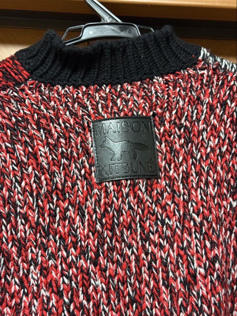 MAISON KITSUNÉ パッチワークニットセーター