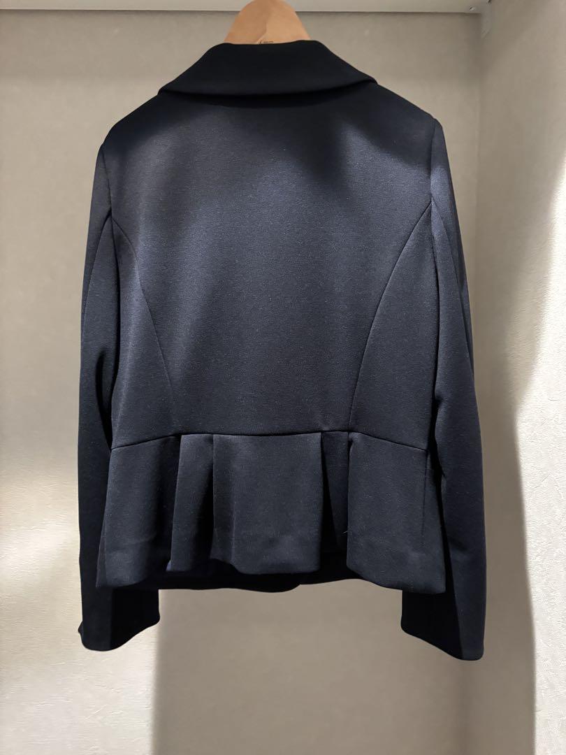 梅シロップ9号Kayme ネイビー4つボタンジャケット・Aラインワンピース