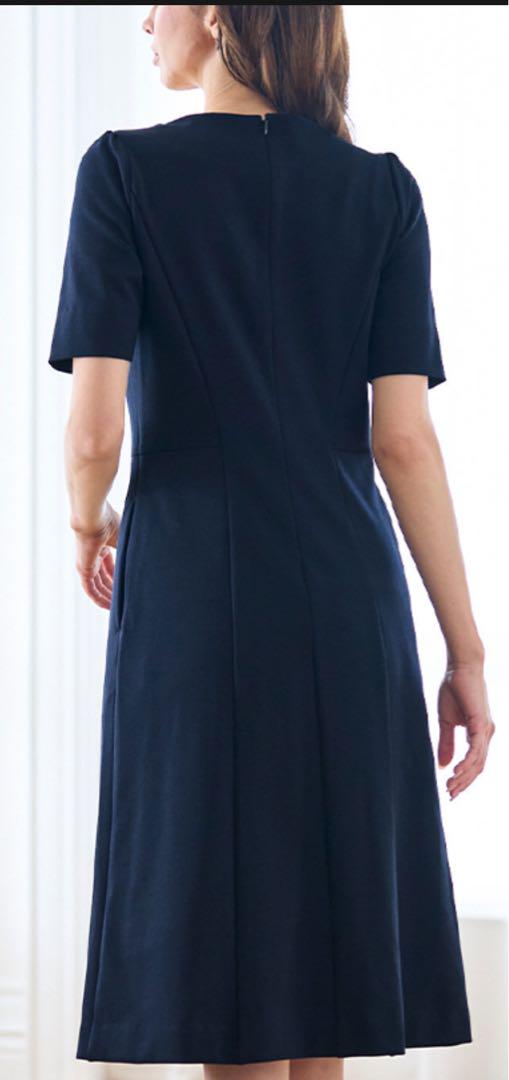 梅シロップ9号Kayme ネイビー4つボタンジャケット・Aラインワンピース