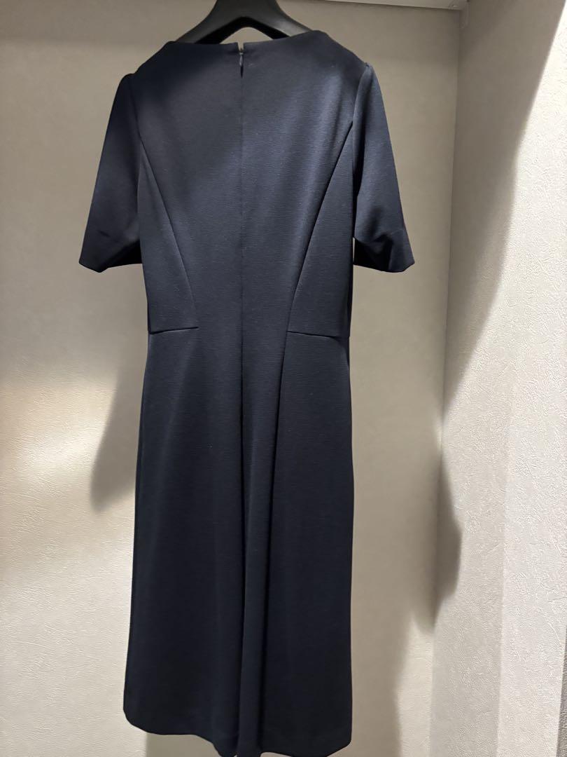 梅シロップ9号Kayme ネイビー4つボタンジャケット・Aラインワンピース