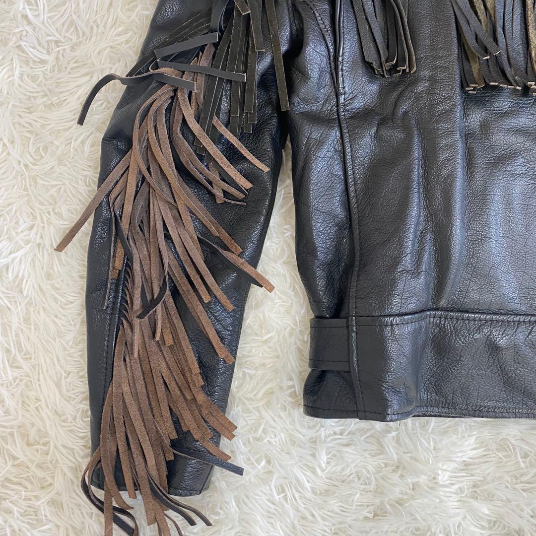 英国製 ヴィンテージ ロンジャン ダブルライダースジャケット UK フリンジ 英国製 ヴィンテージ ロンジャン ダブルライダースジャケット UK フリンジ