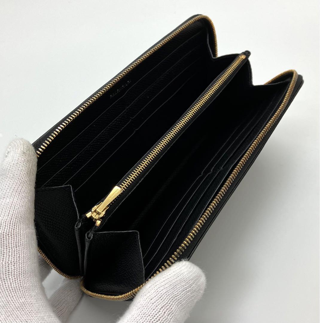 ⭐️ 美品 バレンシアガ BB ロゴ ラウンドファスナー 長財布 ブラック 鑑定済