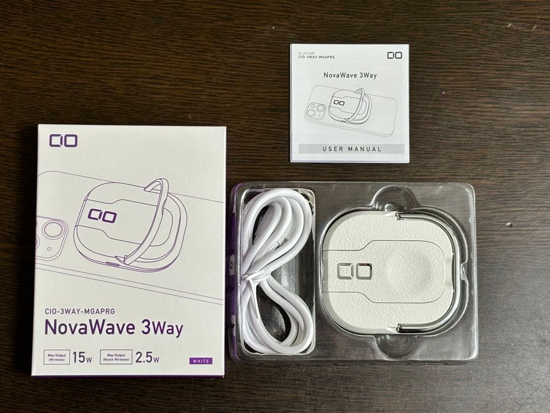 CIO NovaWave 3Way ワイヤレス充電器 AppleWatch