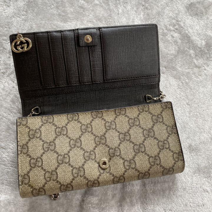 在庫お得 正規品 チェーン付き GG プラス ウォレット yVa4X-m25326489751 GUCCI グッチ 長財布 定番人気SALE
