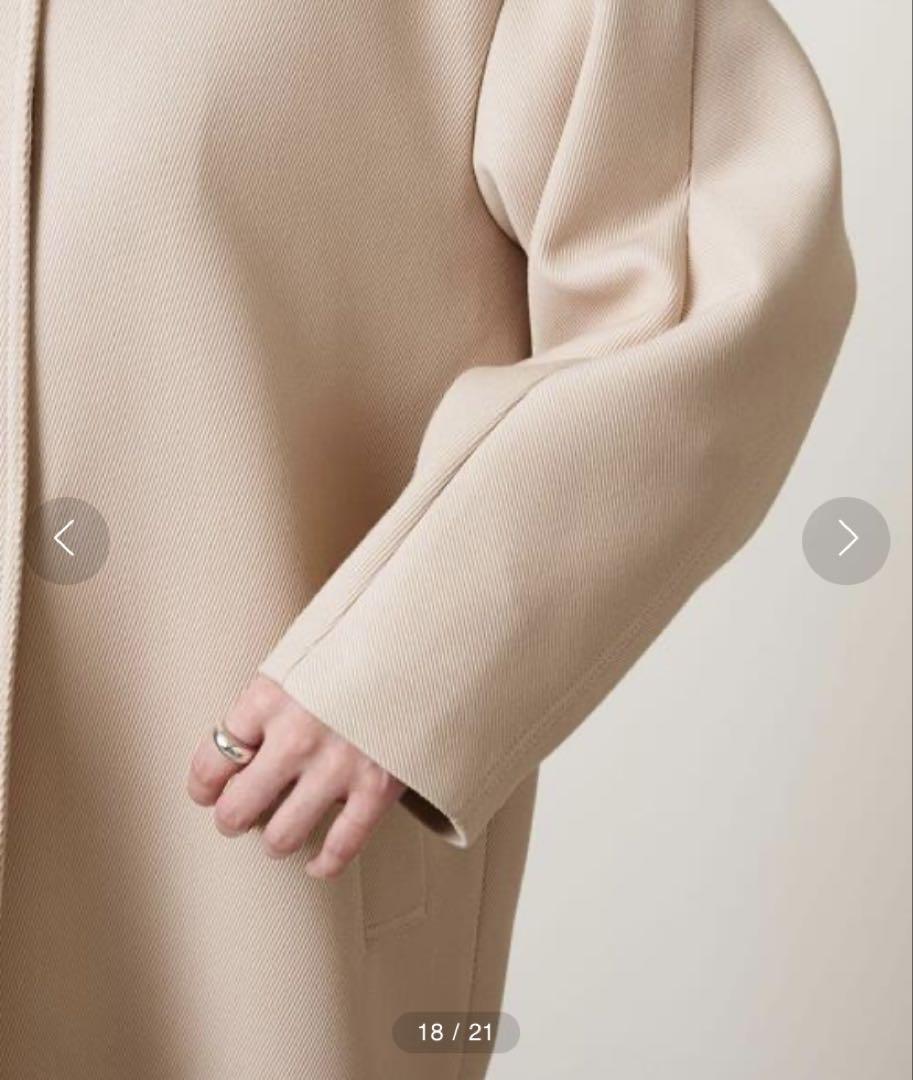 美品】 UNITED ARROWS◇サイズ36◇ツイル ノーカラーミドルコート