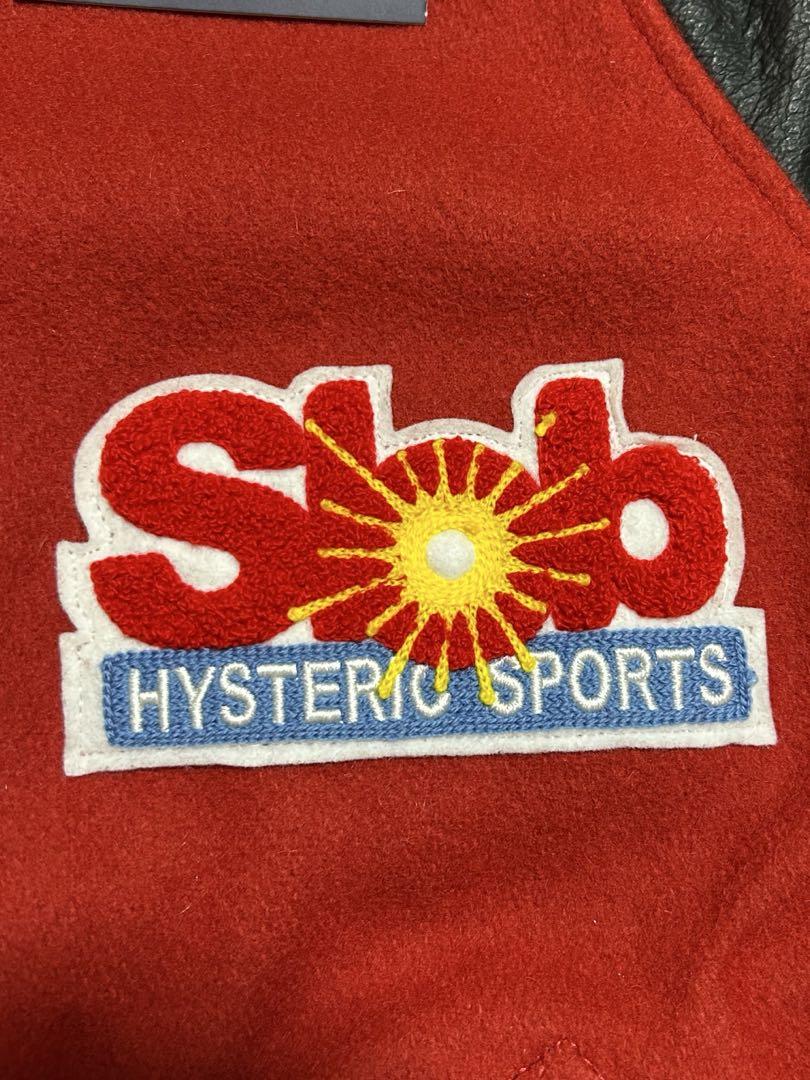 タグ付き・未使用 HYSTERIC GLAMOUR スタジャン 革 赤 黒