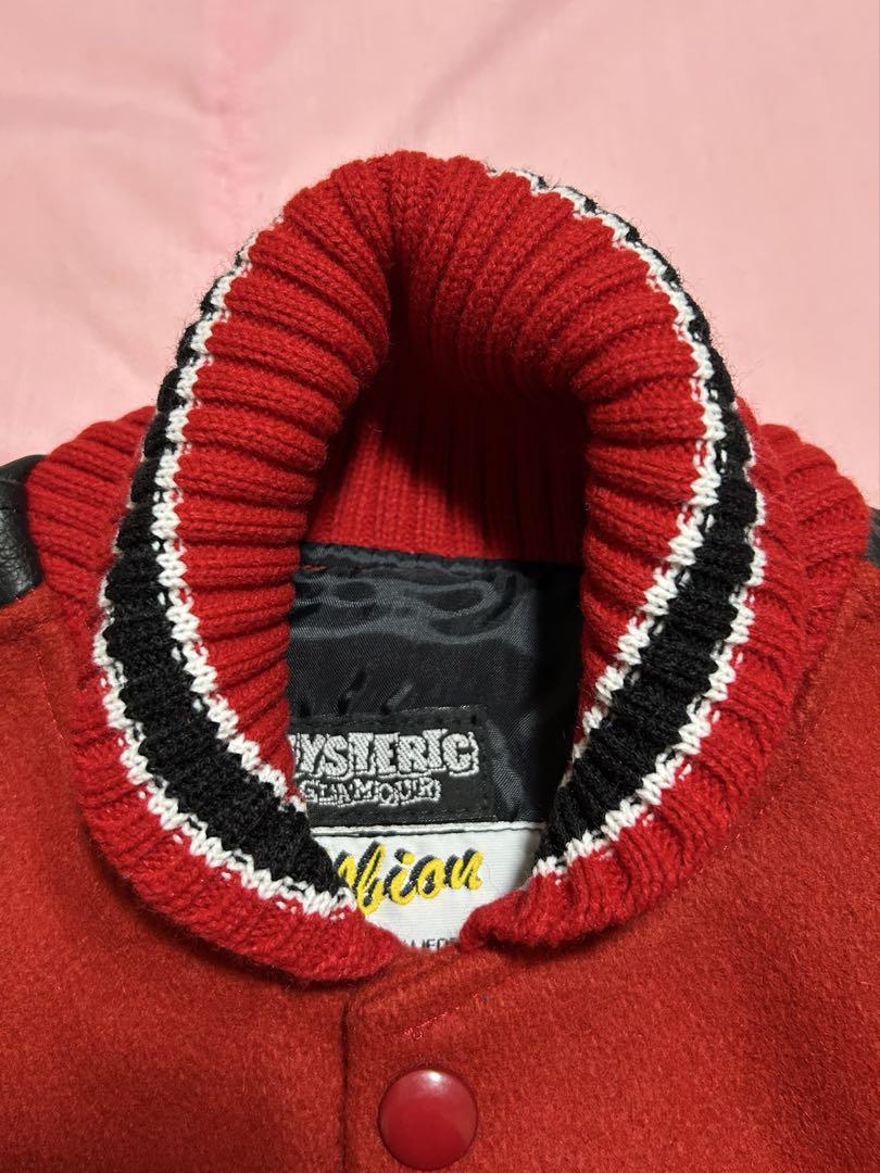 タグ付き・未使用 HYSTERIC GLAMOUR スタジャン 革 赤 黒