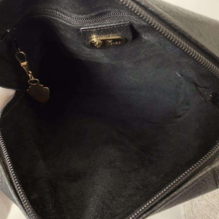 SALE大人気 美品 グッチ ショルダーバッグ インターロッキング ピグスキン レザー 黒 4N6Wp-m25333337751 セール大得価