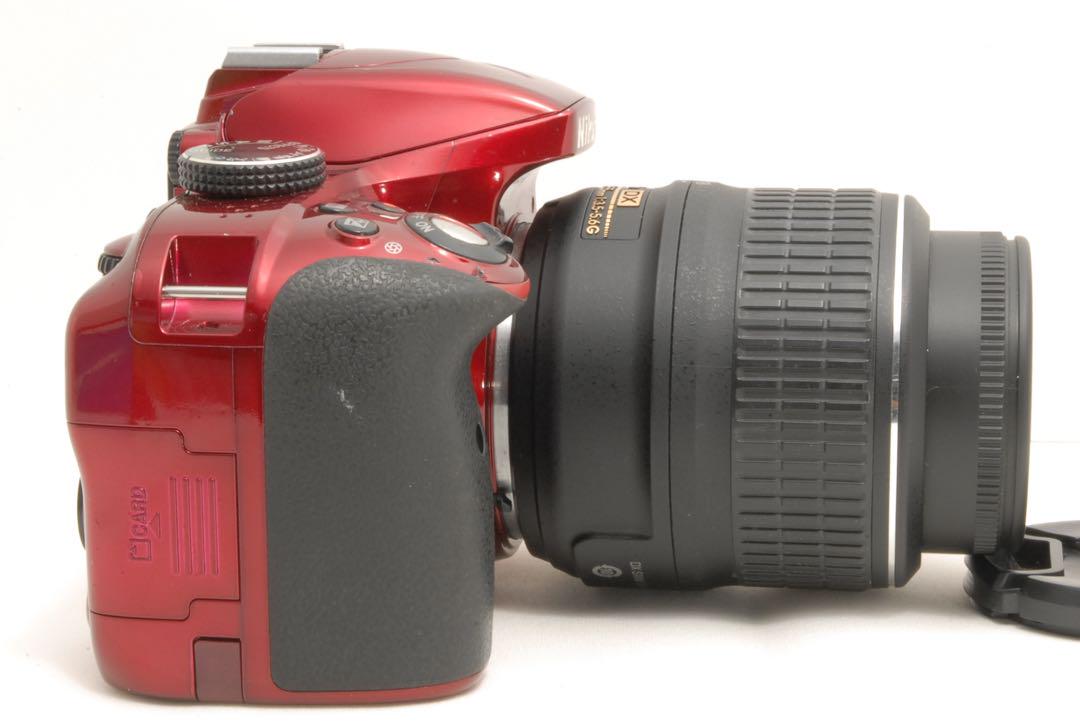 スマホ転送OK☆Nikon D3300★小型軽量一眼レフ☆希少なレッドカラー