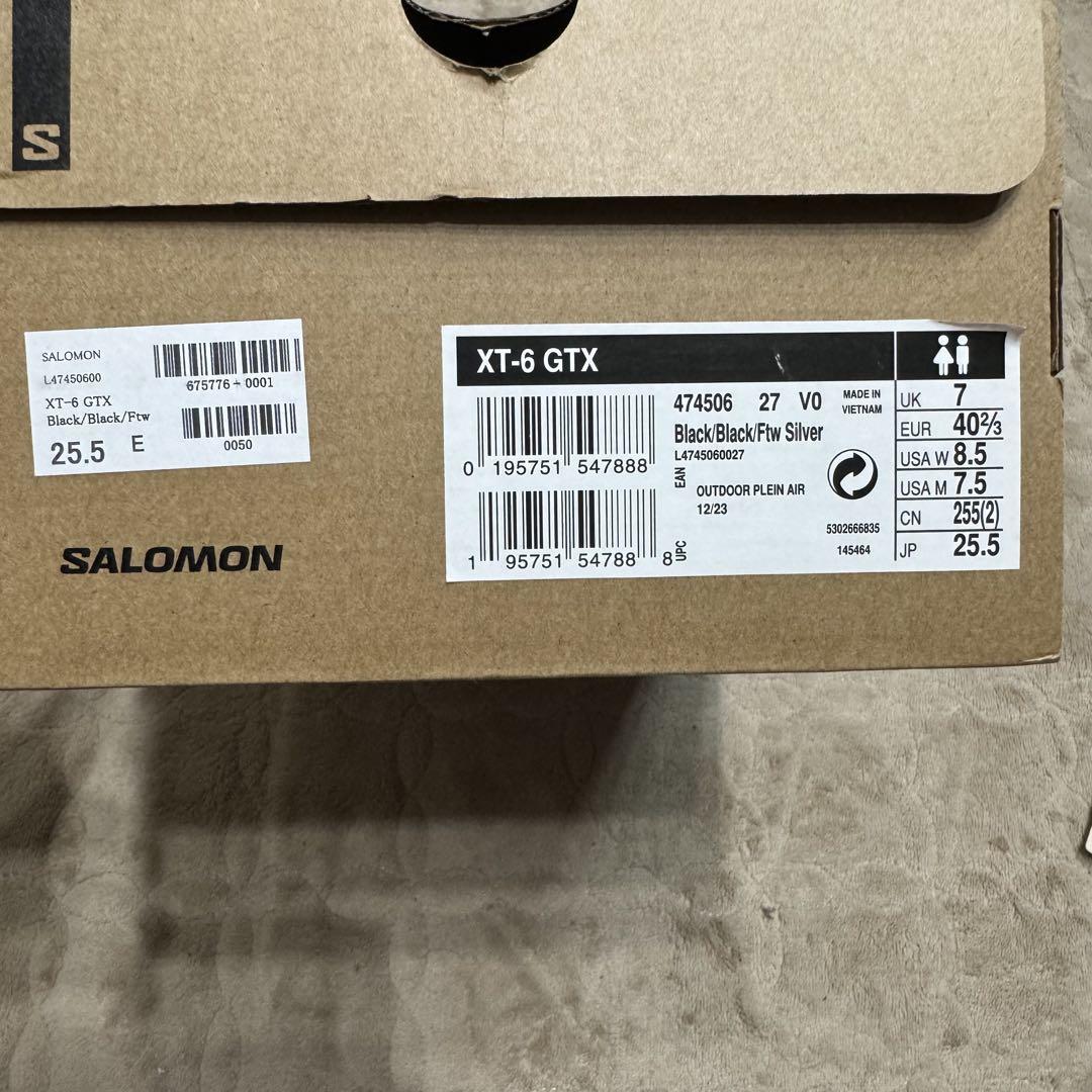 Salomon XT-6 ゴアテックス GORE-TEX 人気モデル 25.5
