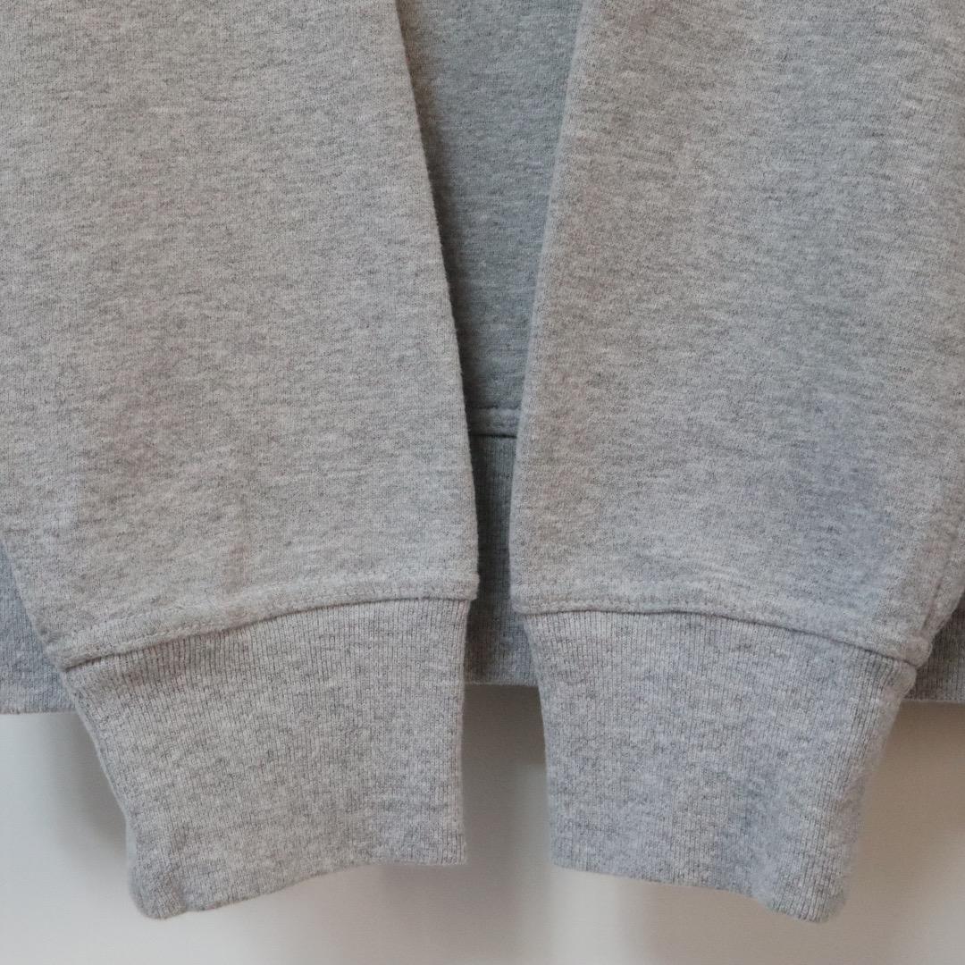 【大人気】ノースフェイス／パーカー　でかロゴ　US規格　Mサイズ　グレー　裏起毛