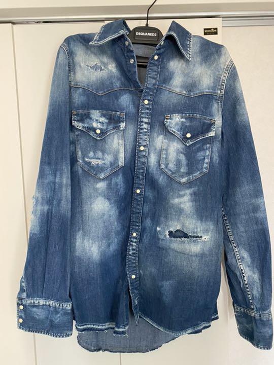 えですが DSQUARED2 メンズデニムシャツ 46サイズ TYFgu-m25342002521 による