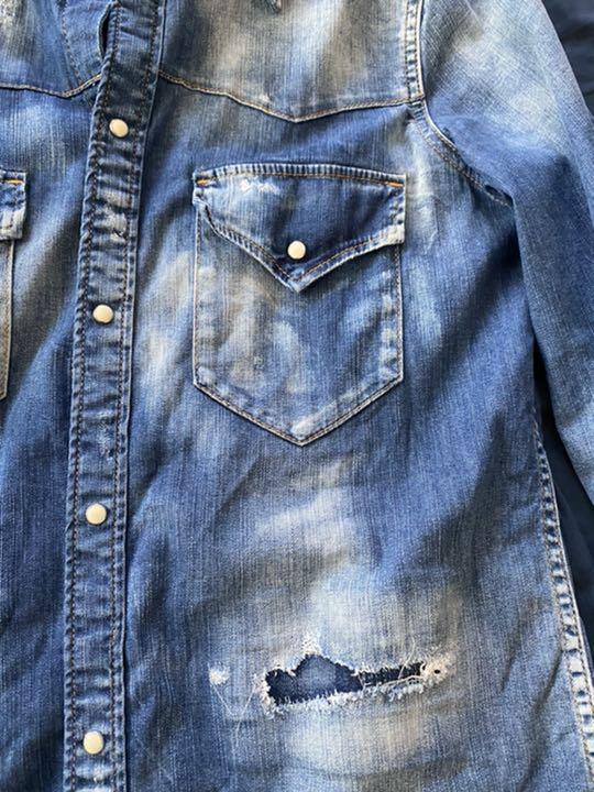 えですが DSQUARED2 メンズデニムシャツ 46サイズ TYFgu-m25342002521 による
