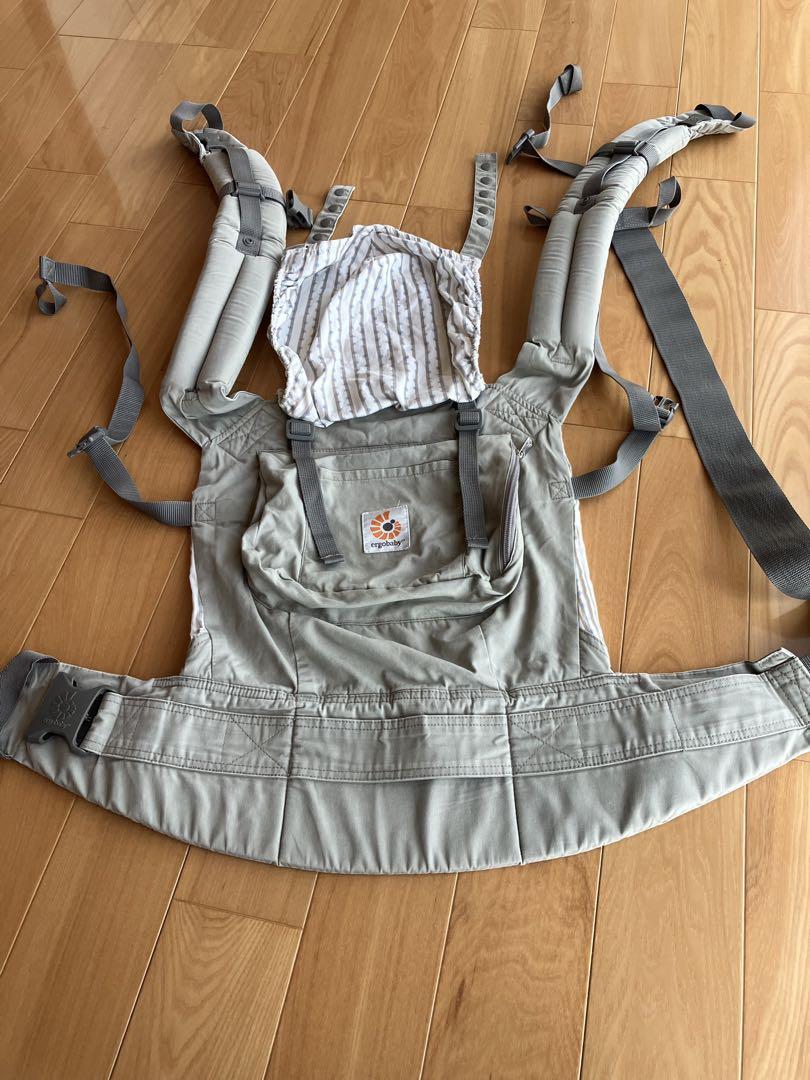 エルゴベビー　パールグレー　ストライプ　ドット柄　抱っこ紐
