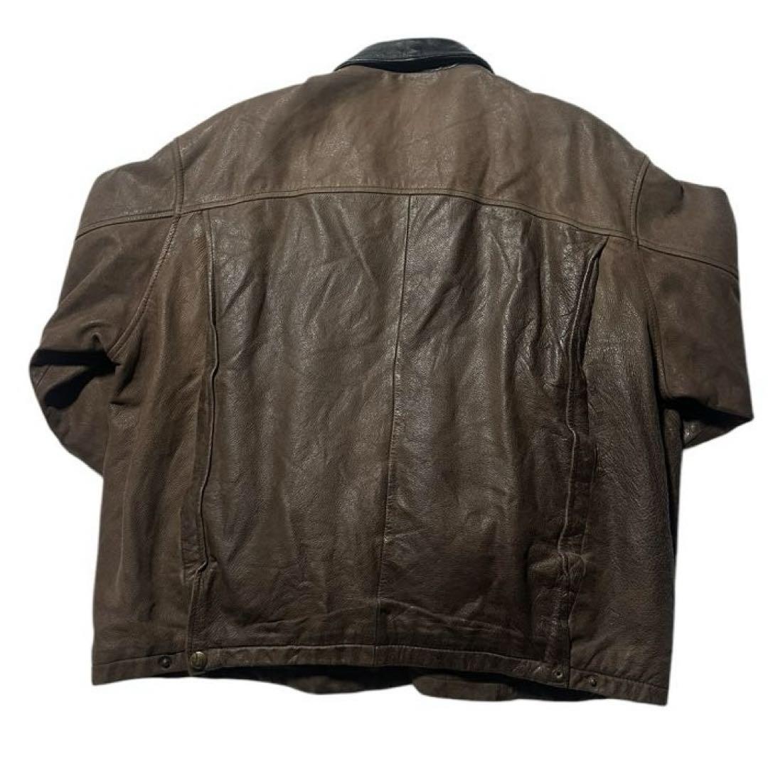 90s リアルレザージャケット 2XL アメカジ カウレザー