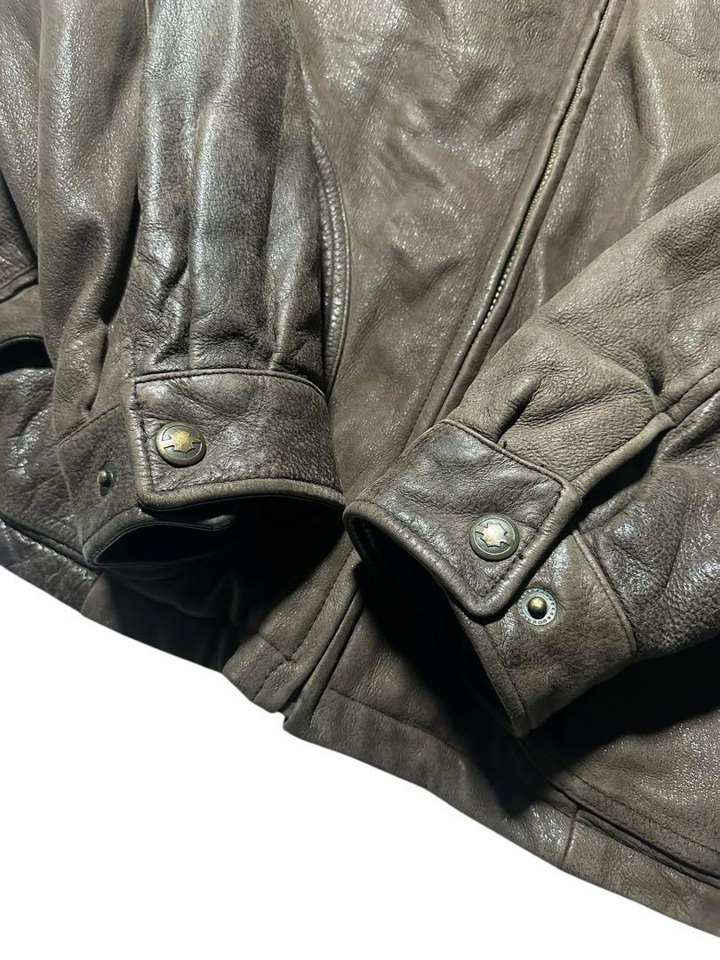 90s リアルレザージャケット 2XL アメカジ カウレザー