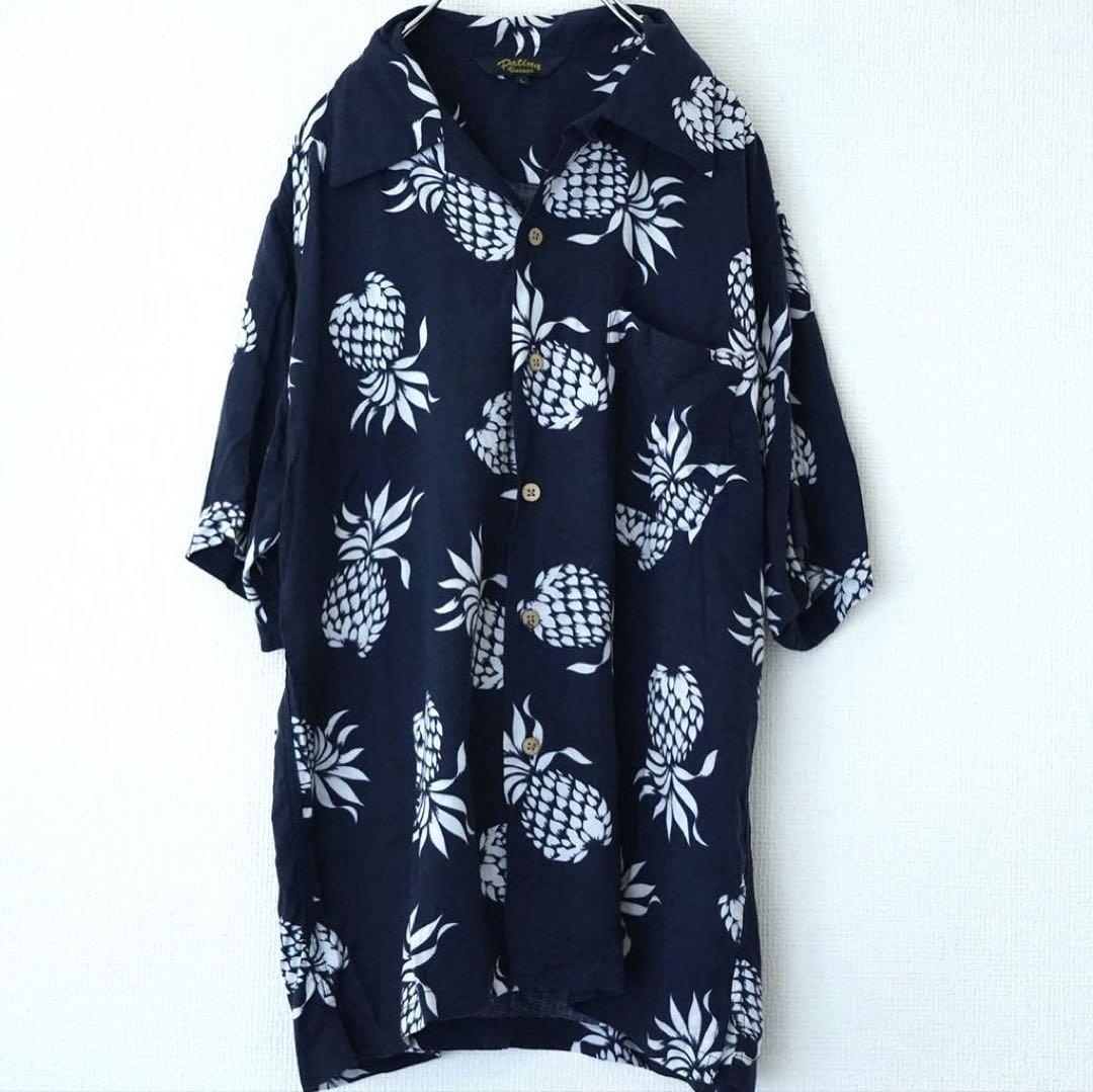 70s Vintage パイナップル柄 アロハシャツ Lサイズ 70s Vintage パイナップル柄 アロハシャツ Lサイズ - メルカリ