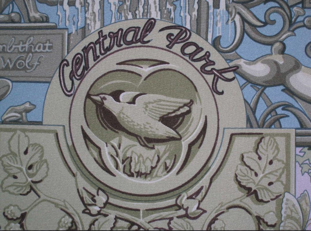 美品　レア　HERMES Central Park カレ90 スカーフ　シルク