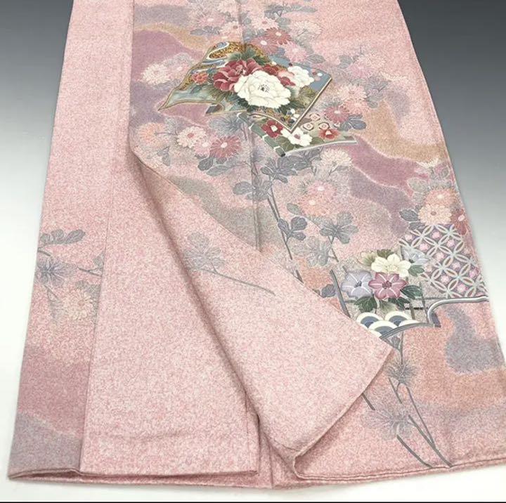 正絹 袷 広衿 作家物落款入り たたき染 訪問着 - メルカリ
