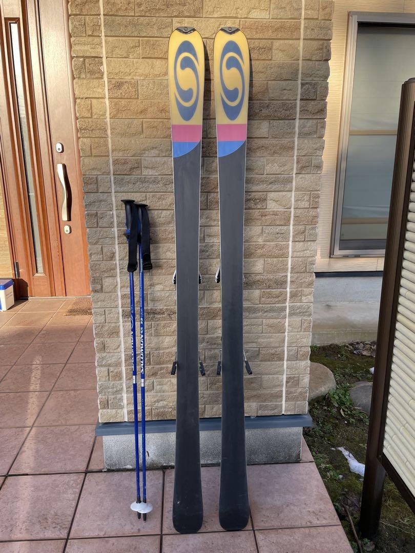 Salomon demo10 v3 160cm スキー板とストックセット