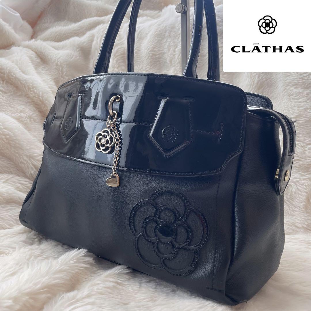 CLATHAS クレイサス トートバッグ エナメル レザー チャーム